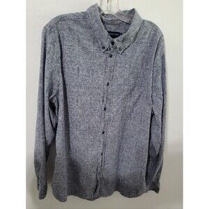 United by Blue button-down Long Sleve Geometric Forest Pattern Size XL